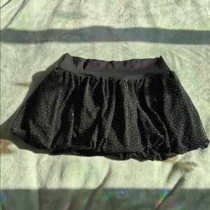 Glittery Black Bubble Skirt
